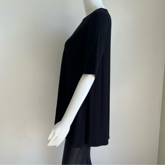 Eileen Fisher Lightweight Viscose-Jersey Elbow-Sleeve Tunic - PS - Picture 3 of 6